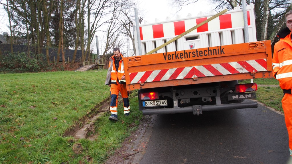 Der Weg wird abgesperrt