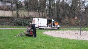Baugrunderkundungen 5.1.16 im Spielplatzbereich
