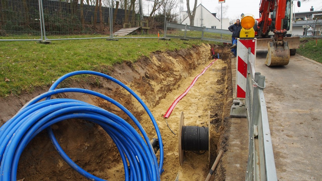 Beleuchtungsleitung und Wasserleitung Verlegung