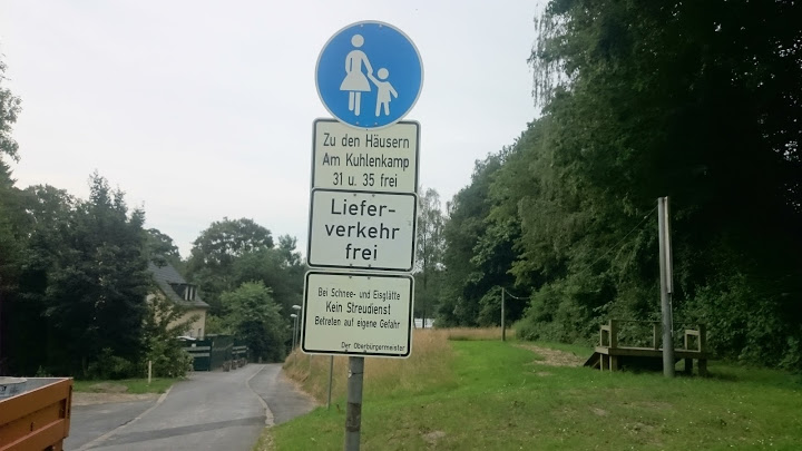 Beschilderung Am Kuhlenkamp - Stand 8.7.16