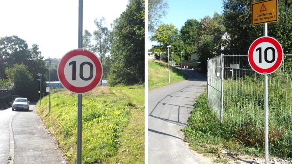 Neu: Geschwindigkeitsbeschränkung auf dem Spazierweg seit kurzem - aber wer hält sich daran?