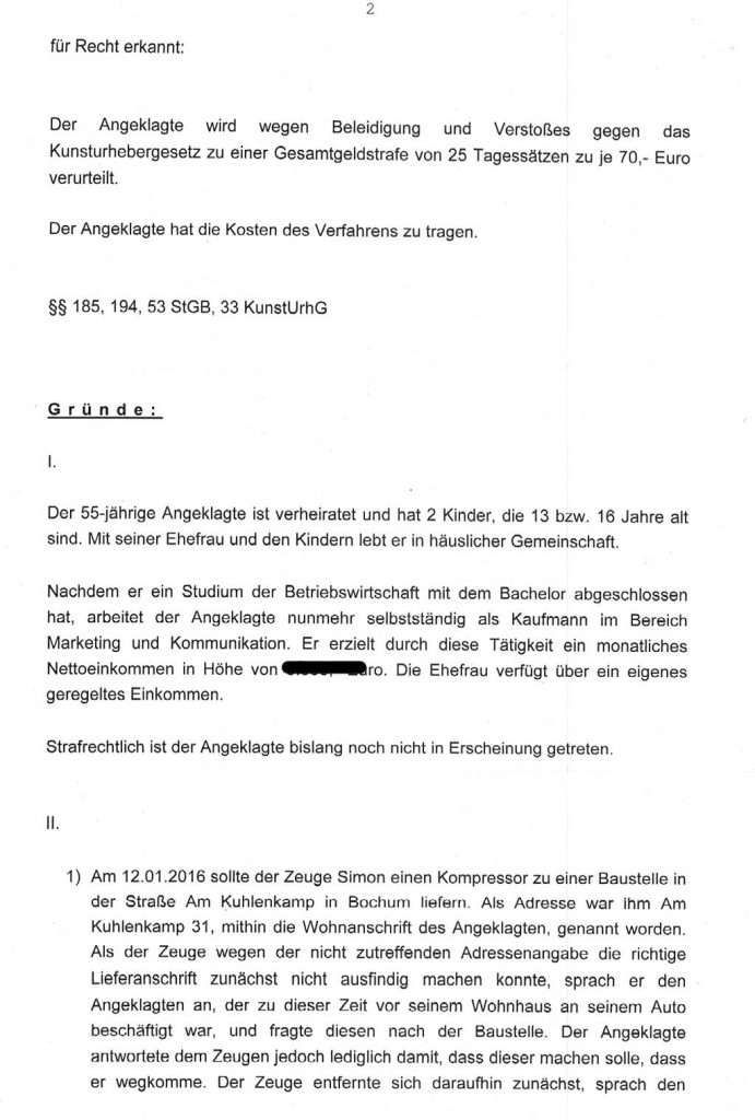 Verurteilung Martin Poettgen