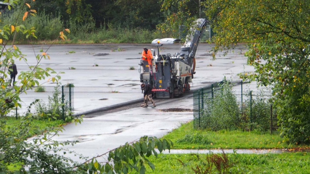 Asphalt wird aufgenommen