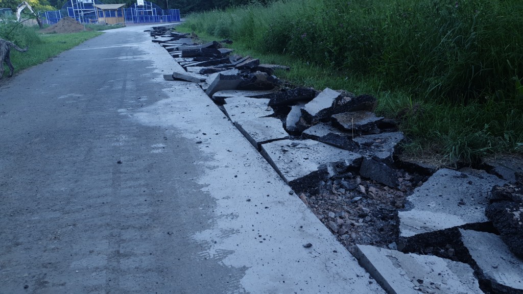 Rückbau der Wegverbreiterung